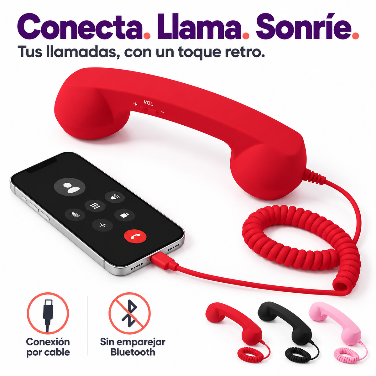 AlóPop™ | Auricular retro para celular