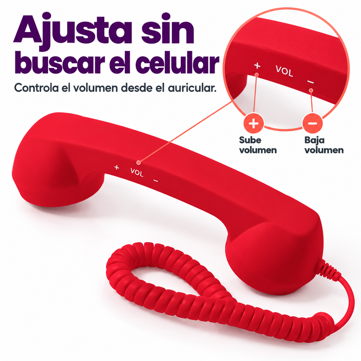 AlóPop™ | Auricular retro para celular