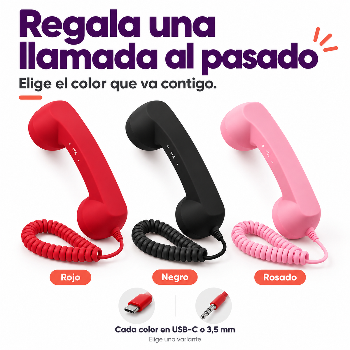 AlóPop™ | Auricular retro para celular